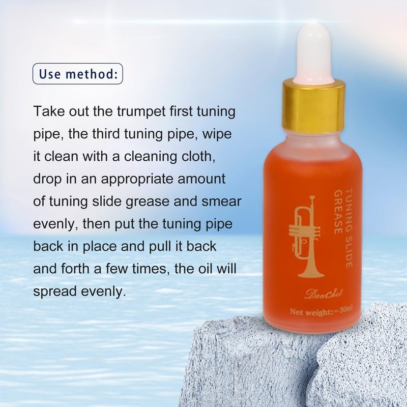 Danchet Synthetic Tuning Slide Grease for Trumpet,Trombone,French Horn,Tuba,Euphonium and Other Brass Instruments 1.02 fl.oz/30ml - Image 3